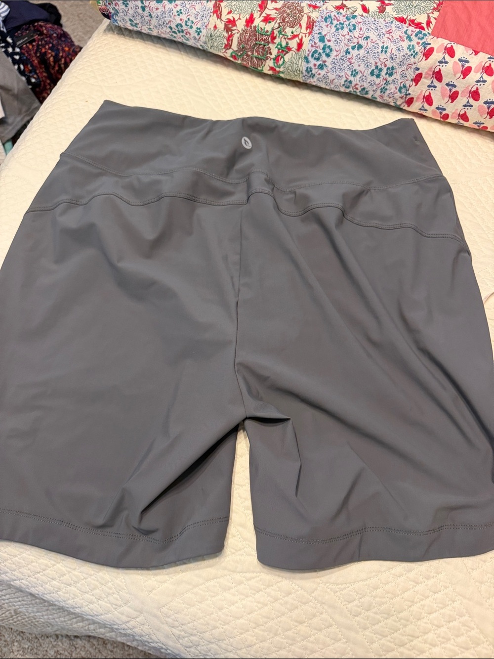 Baleaf Women's Gray High-Waist Bike Shorts